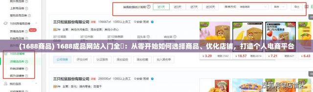 (1688商品) 1688成品网站入门全攇：从零开始如何选择商品、优化店铺，打造个人电商平台